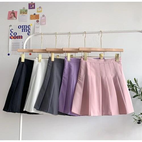 Harajuku Summer Women Skirt 2021 Saia Girls High Waist Ulzzang Student JK Uniform Pleated Skirts Women Cute Mini Shorts Skirt