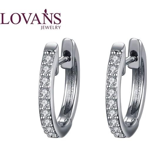 Fashion 925 Sterling Silver Stud Clip Women Earrings Female Round Earrings Wedding Party Jewelry Pendientes Brincos GW Mujer