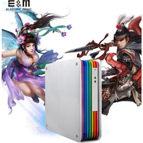 Mini STX ITX PC HTPC Chassis Computer Frame Rainbows DIY Case Aluminum Portable Dock for 2.5 Inch SSD LOL Games Blade Bracket