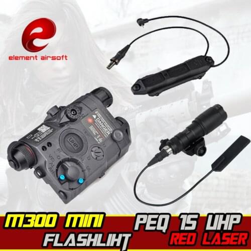 Element Airsoft surefir M300 MINI Wapen light IR Laser PEQ 15 UHP Rifle Double Control Switch Gun Tactical Weapon Flashlight