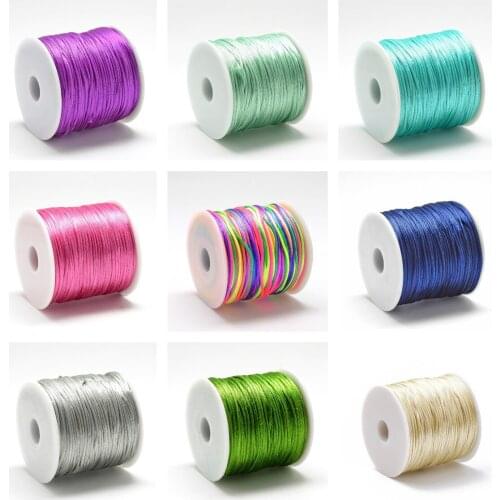 70m Nylon Thread Cord 1mm Chinese Knot Macrame Rattail Satin Cord for Jewelry Making Bracelet Braid DIY Beading String Thread
