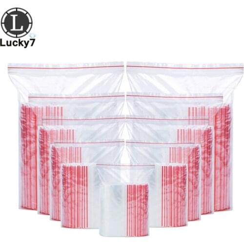 Wholesale 100Pcs/lot Zip lock Bag Clear Jewelry Package Storage Pouch PE Resealable Clear 6C Bag Waterproof Sealed Ziplock Bag