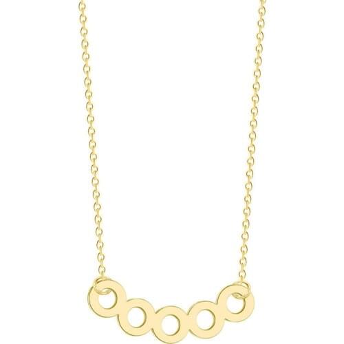 Chandler Simple Stainless Steel Small Circle Necklaces for Kids Jewelry Mini Geometry Infinity collar necklace Wholesale