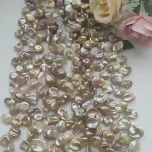 10-13mm freshwater pearl purple irregular shape keshi pearls strands