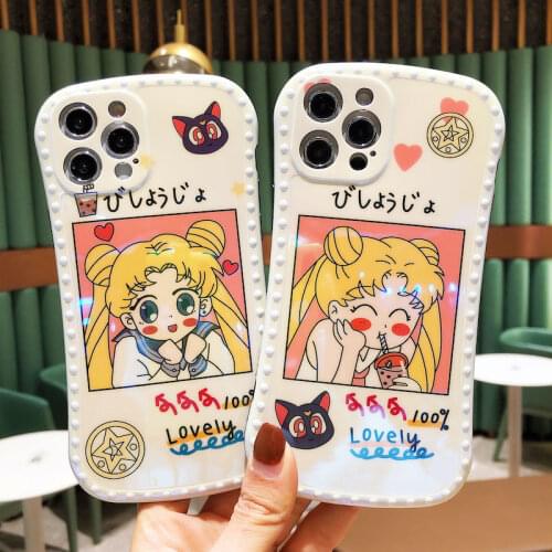 S-line Shine Magic Sakura Phone Case For iPhone12 11Pro XSMAX 78PLUS SE2020 soft Cover XR Skinny Shell Body Protection