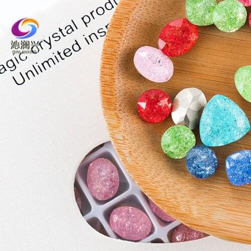 Super Beautiful Ice flower Colors pointback nai art rhinestones,Self-Adhesive 3D stone DIY accessories 50pcs/bag