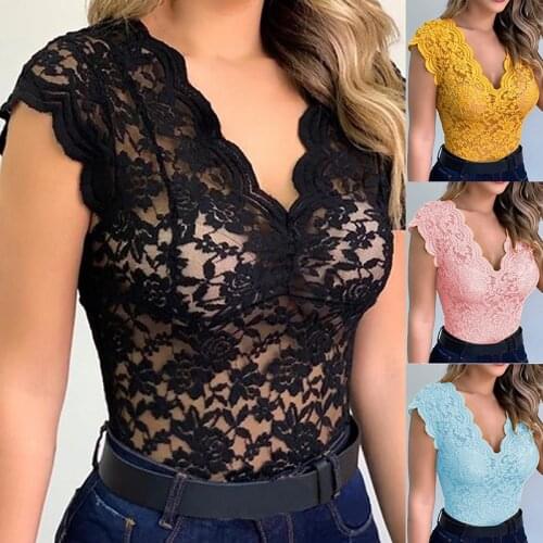 Women Sexy V Neck Lace Vest Top Sleeveless Solid Wire Free Tops Female Elegant Clothing Ladies Casual Plus Size Underwear
