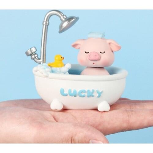 Cute Animal Bath Style Car Ornaments Accessories Resin Material Car Dashboard Decoration Fashion Car Accessories for Girls Gift