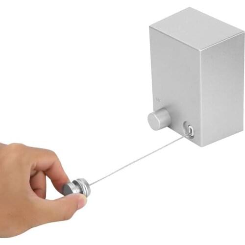 Bathroom Rack Bathroom Wall Hook Rack Wall‑Mounted 304 Stainless Steel Concealed Retractable Clothesline Drying Rope