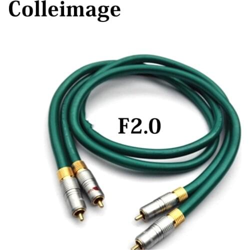 Colleimage High Quality 1Pair cable rca Ortofon 8N OCC RCA To RCA Audio Cable / DIY HIFI RCA Cable