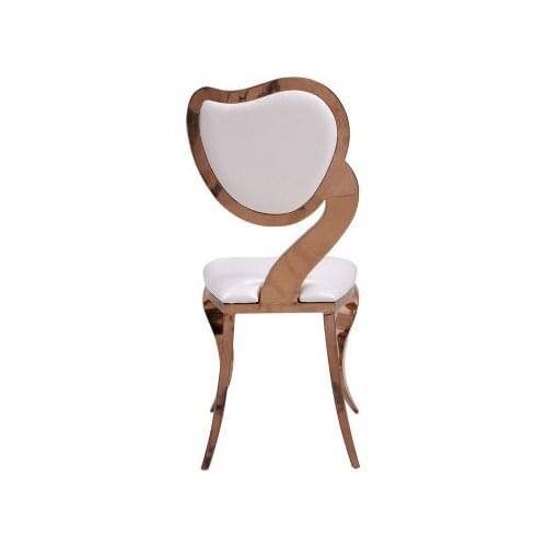 Stainless steel restaurant Hotel Manicure Hotel negotiation chair European style simple modern dining room dining chair