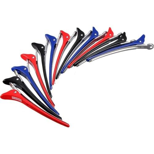 2pcs Hairdressing Aluminum Plastic Clips Clamps Salon Barber Section Hair Grip Clip Styling Tools Accessories