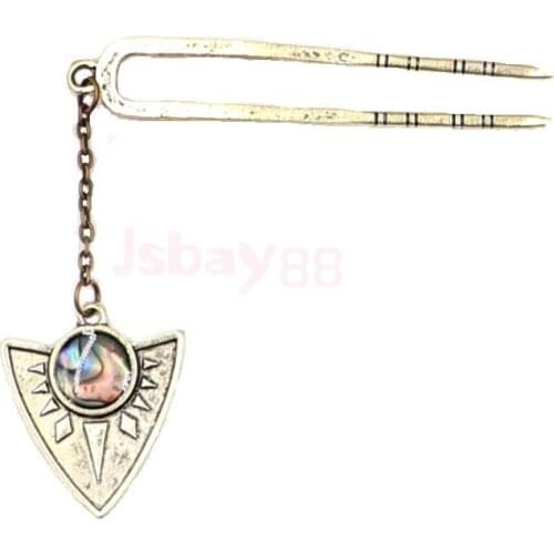 Women Lady Tibetan silver Retro Hairpins Hair Stick Hair Clip With Dangle