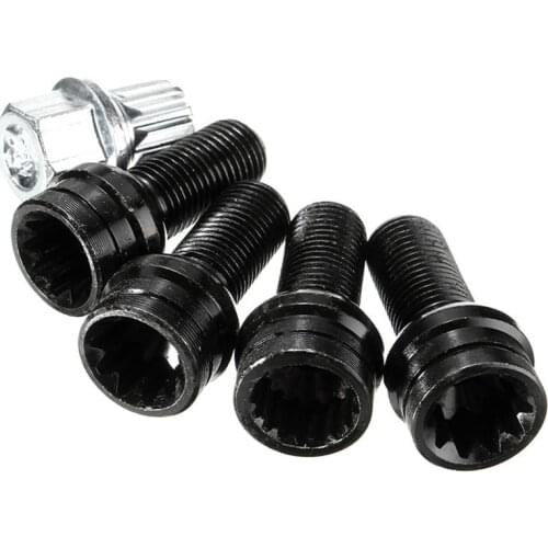 1 Set M14*1.5mm Anti-theft Steel Wheels Screw Bolt Key Lock Lug Nut Set 8D0601139F For VW/Golf For Jetta/Beetle/Passat/Audi