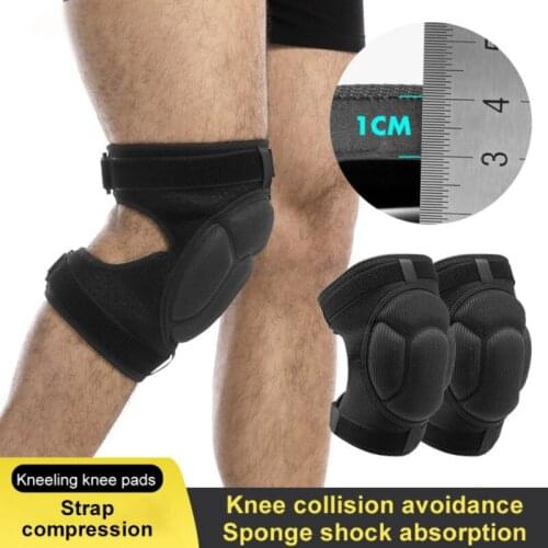 1 pair Adjustable Knee Support Brace Sports Training Elastic Kneepad Adjustable Patella Knee Pads Hole Safety Kneepads