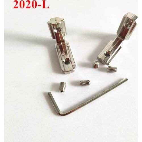 10pcs T Slot L Type Shape Interior Inner Corner Connector Joint Brackets for 2020 Aluminum Profile with slot 6mm with M4 screws