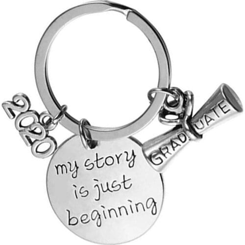 2020 My Story is Just Beginning Alloy Pendant Keychain Key Ring Graduation Gift Pendant Keychain Key Ring Graduation Gift Pendan