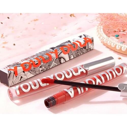 3pcs/set Lip Glaze Velvet Matte Non-Drying Moisturizing Multipurpose Lipstick Easy To Color Long-Lasting Gift Box Lip Gloss