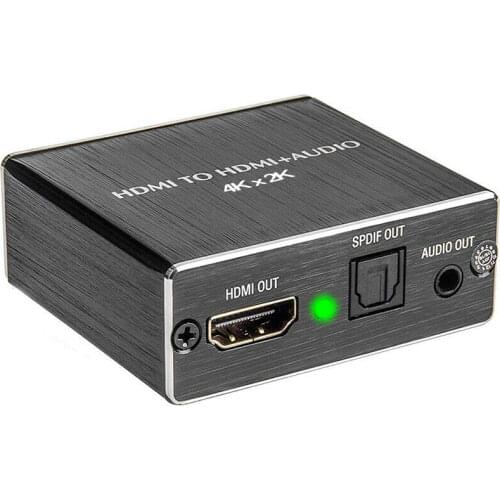 4K X 2K HDMI Audio Extractor + Optical TOSLINK SPDIF + 3.5mm Stereo Audio Extractor Converter HDMI Audio Splitter