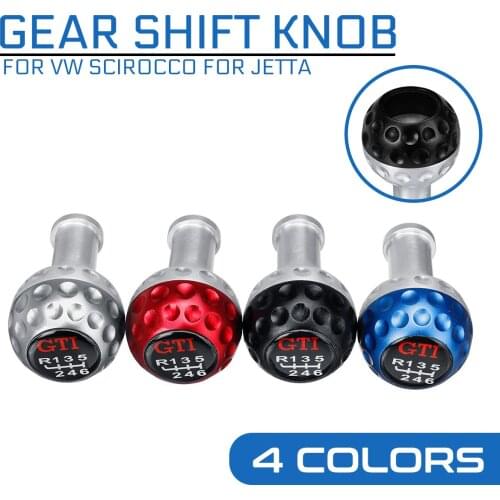 5&6 Speed with 8/10/12mm Aluminium Adapters Universal Gear Shift Knob For VW Scirocco for Jetta Golf Ball Black Silver Blue Red