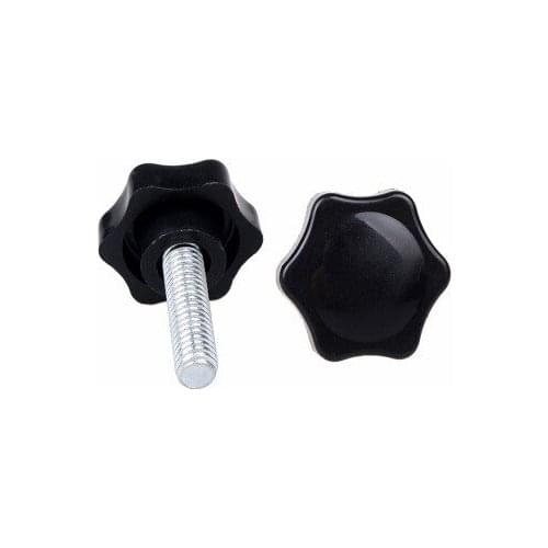 5pcs M4 Torx hand screws plastic headed adjustment screw T&TX six star knob handle bolt 25mm head diameter 16mm-30mm long