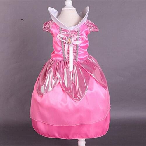 85-140cm Children Sleeping Beauty Costumes Halloween/Christmas Outfits Toddler Tutu Ballroom Dancing Classic Long Dress For Sale