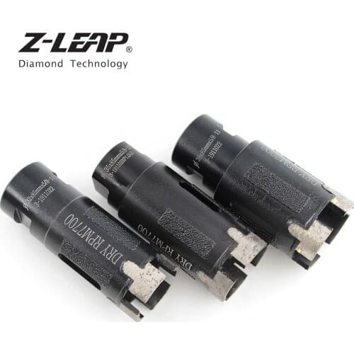 Z-LEAP 1pc 32/35/38mm Diamond Hole Saw 4 t-Segment Protect Teeth Core Drill Bit Dry For Granite Marble Concrete Drilling Reaming