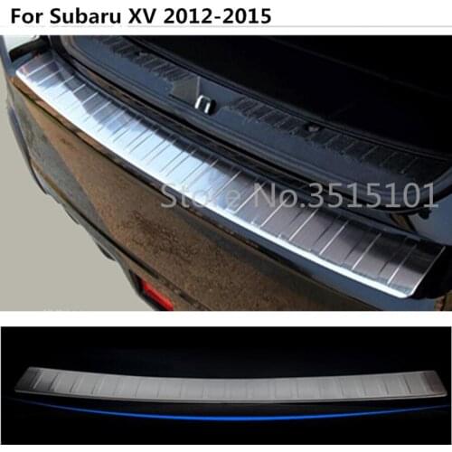 Car External Outside Rear Bumper Protect Trim Style Cover Stainless Steel Plate Pedal 1pcs For Subaru XV 2012 2013 2014 2015