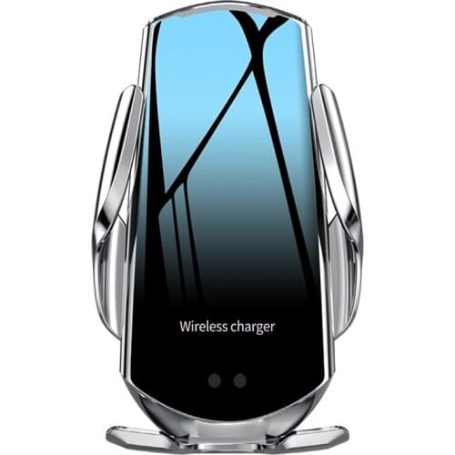 Qi Wireless Car Charger Intelligent Infrared Sensor Fast Charging Magnetic USB Mount Universal for Phones Car Phone Holder