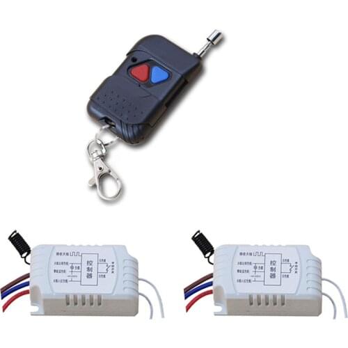 New 1CH Radio Controller RF Wireless Relay Remote Control Switch 1pcs Transmitter+2 pcs Receiver for Smart Home 315mhz