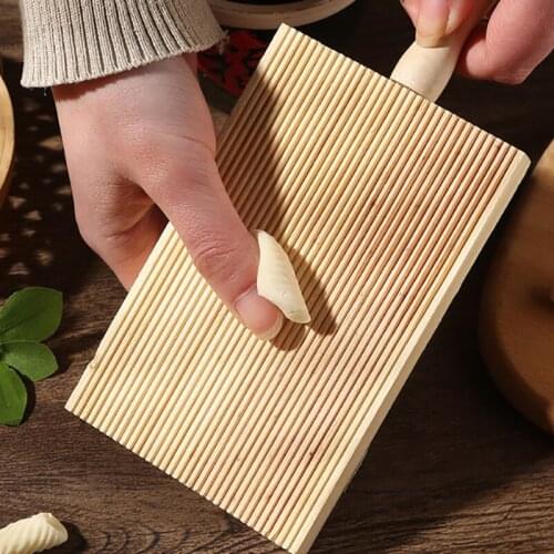Household Garganelli Board Non-stick Wooden Pasta Gnocchi Board Gnocchi Roller Noodles Wooden Butter Table And Popsicle