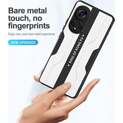 For Huawei Honor 50 Case Carbon Fibre Leather Cover For Wuawei Xonor Honor50 6.57" Soft TPU Back Shell Coque Shockproof Fundas