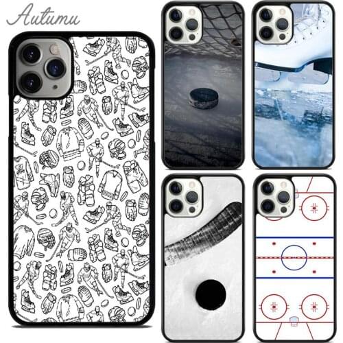 Hot Sport Ice Hockey Phone Case for iPhone 11 12 Pro Max mini X XR XS SE 2020 5 6S 7 8 Plus Samsung Galaxy S8 S9 S10 Cover shell