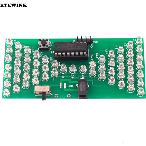 5V Electronic Hourglass DIY Kit Funny Kit LED Lamps Double Layer PCB Board 84*40mm