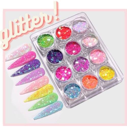 Halo Powder Glitter For Nail Art Design/Rainbow Pigment Glitter Nails/ Holographic Nails starry laser Color Chang-ing Glitter