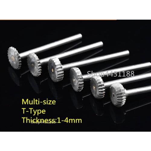 T-type Multisize Tungsten steel Disc Grinding Head Carbide Rotary Boring Cutter Wood Carving Tool Hard Alloy Steel Shank Dia.3mm