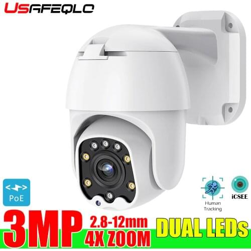 2.8-12mm 3MP PTZ IP Camera Outdoor AI Human Detection Audio 3MP POE Security CCTV Camera P2P RTSP 4X Optical Zoom IP Camera