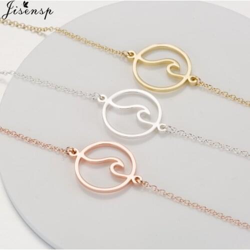 Jisensp Bohemian Ocean Wave Bracelet Bangle for Women Girl Nautical Surfing Adjustable Bracelet Statement Jewelry pulseras mujer