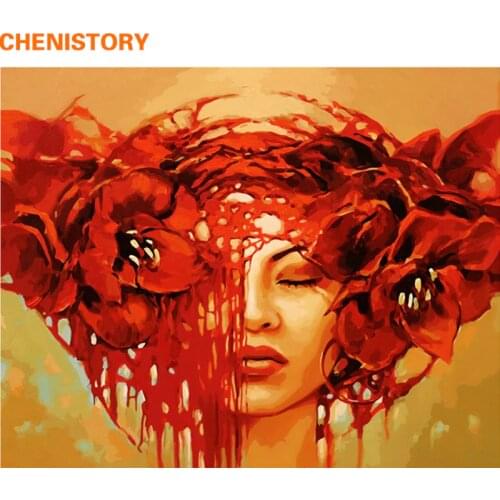 CHENISTORY Frameless Abstract Figure DIY Painting By Numbers Women Picture Paint By Numbers For Home Decor 40x50cm Unique Gift