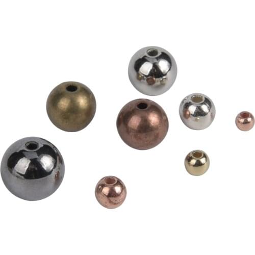 30-500Pcs/Lot 3 4 5 6 8 10mm Round Loose Beads Diy Bracelet Necklace Accessories Smooth Ball End Seed Beads For Jewelry Making