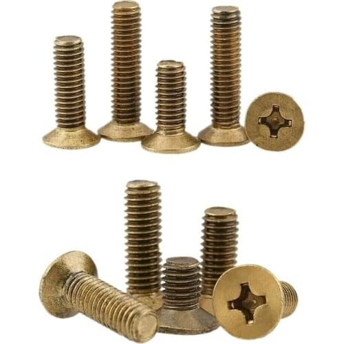 50pcs M2M2.5M3 Copper Countersunk Head Cross Screws / Flat Head Cross Screws