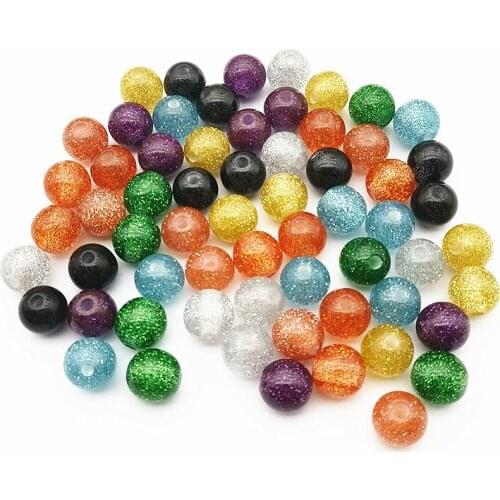 New arrival! 12/16/20mm Resin built-in powder Round beads for Earrings accessories parts,hand Made Jewelry Earring DIY
