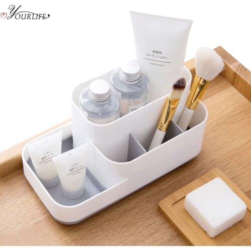 OYOURLIFE Creative Plastic Makeup Organizer Case Family Office Desktop Sundries Classification Storage Box Cosmetic Organizer