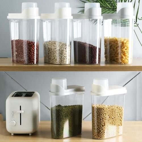 2.5L Food Storage Container Plastic Kitchen Refrigerator Noodle Box Multigrain Storage Tank Transparent Sealed Cans