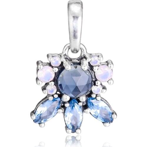 Patterns of Frost Charms Fits Original Bracelets 925 Sterling Silver Multi-Colored Crystal Dangle Beads DIY Jewelry Making