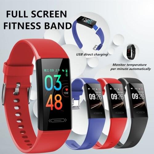 V100S Smart Bracelet Body temperature Blood Pressure Heart Rate Monitor Activity Fitness Tracker Electronics Wristband