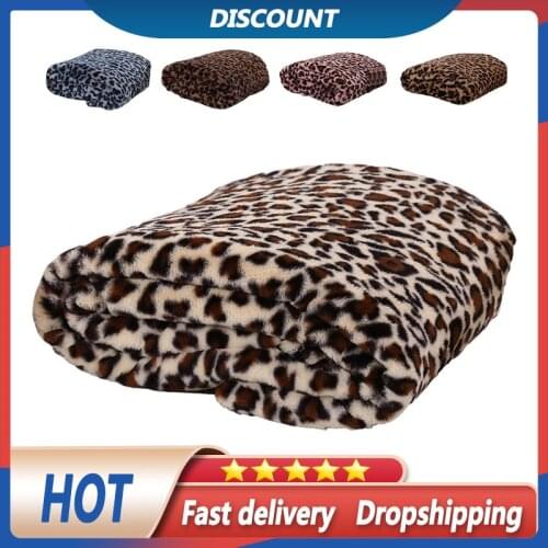 Cozy Throw Blanket Leopard Pattern Bedspreads 100% Polyester Fiber Blanket For Children Home