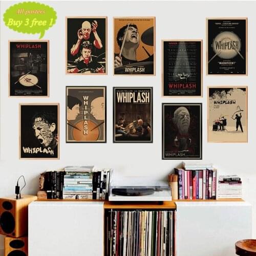 Whiplash Miles Teller classic movie film poster kraft paper bar poster Retro Poster decorative painting