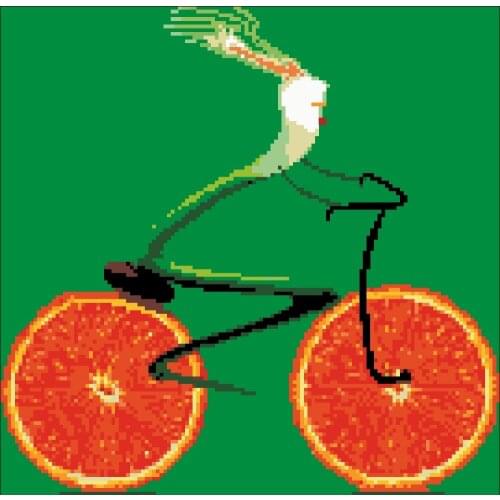 Vegetables are crazy cross stitch package cartoon orange 14ct green cloth cotton thread embroidery DIY handmade needlework