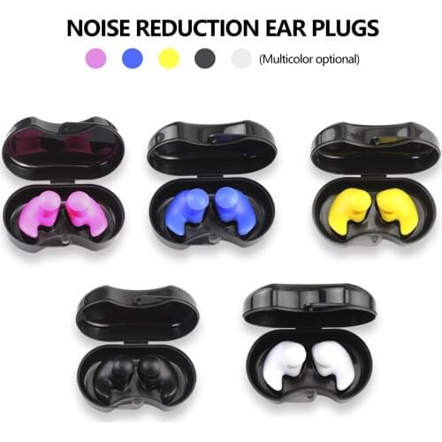 1 Pair Soft Silicone Waterproof Earplugs Diving Water Sports Swimming Ear Plug With Box Dust-Proof Noise Reduction Ear Plugs
